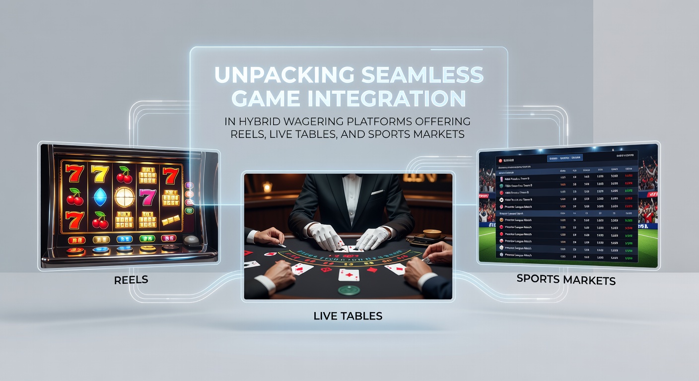 Darstellung einer hybriden Wettplattform mit integrierten Automatenspielen, Live-Tischen und Sportwetten